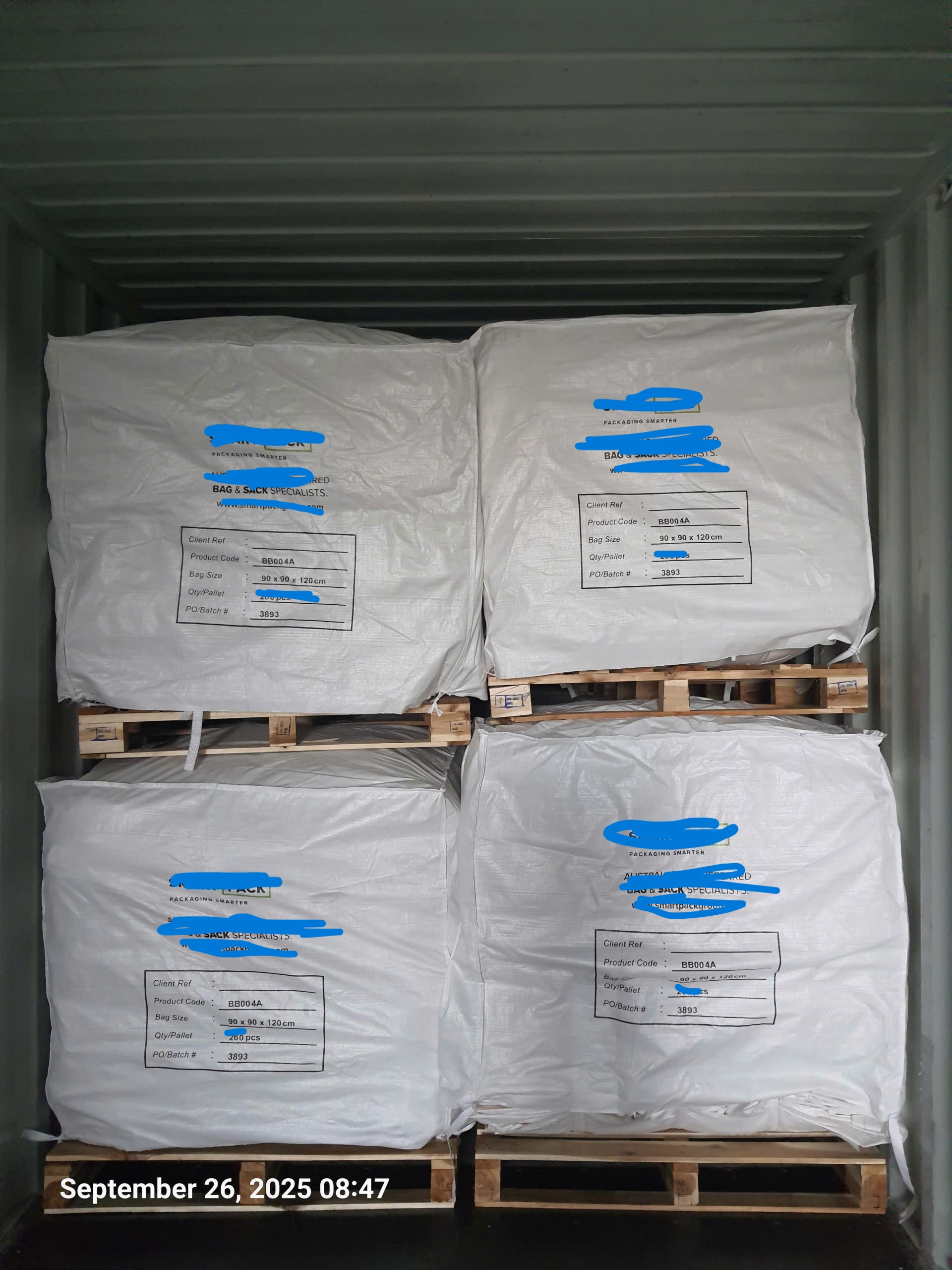 Fibc bag Big bale packing with pallet in Nghe An Packaging Joint Stock Company