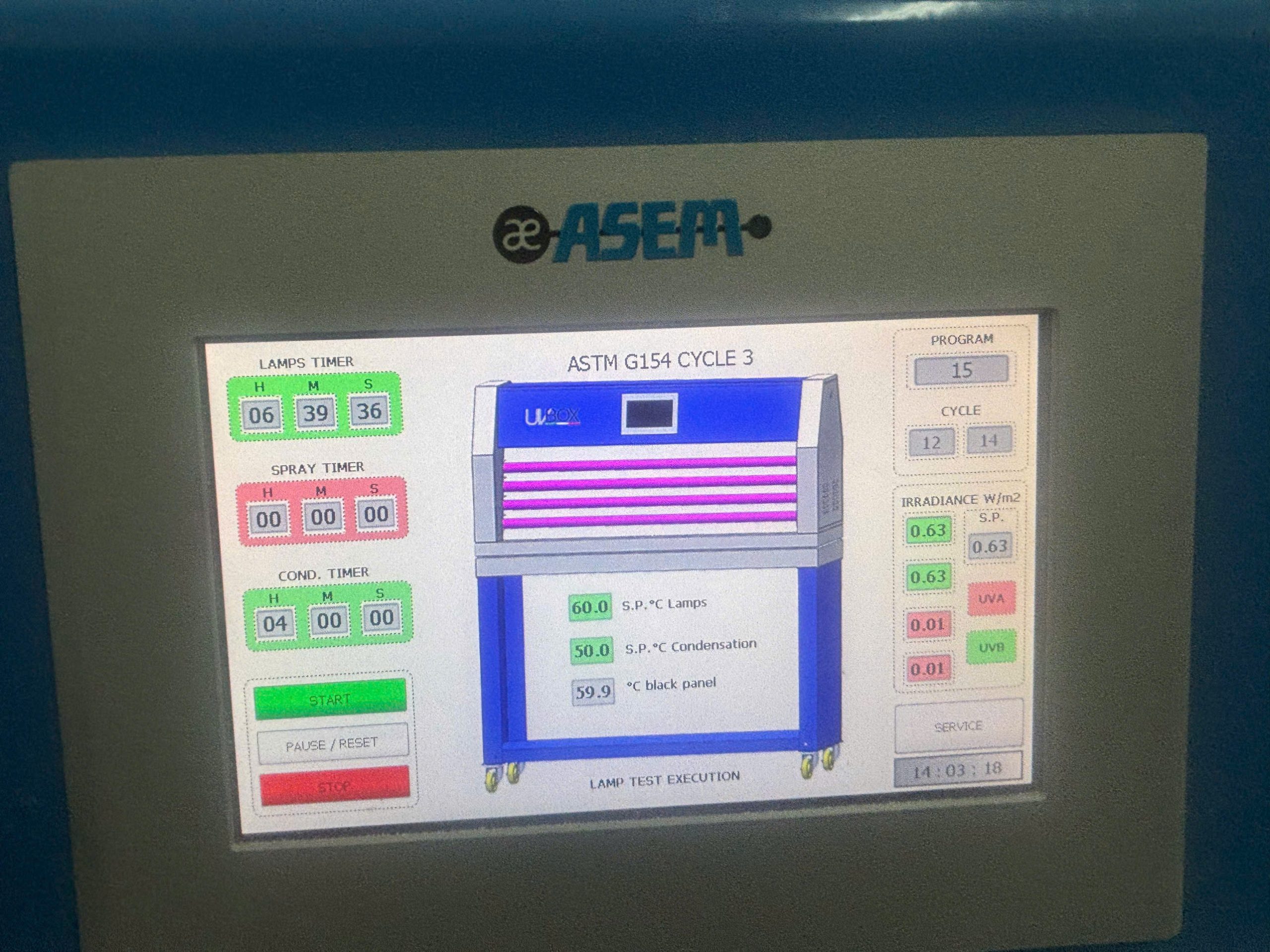 UV TEST EQUIPMENT AT NGHE AN PACKAGING - ASTM G154 CYCLE 3 (1)